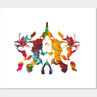 Rorschach inkblot test Posters and Art